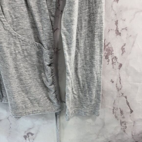 Athleta Hoodie Womens Large Zip Lightweight Shirt Hoodylicious Ruched Roll Up - Picture 5 of 14